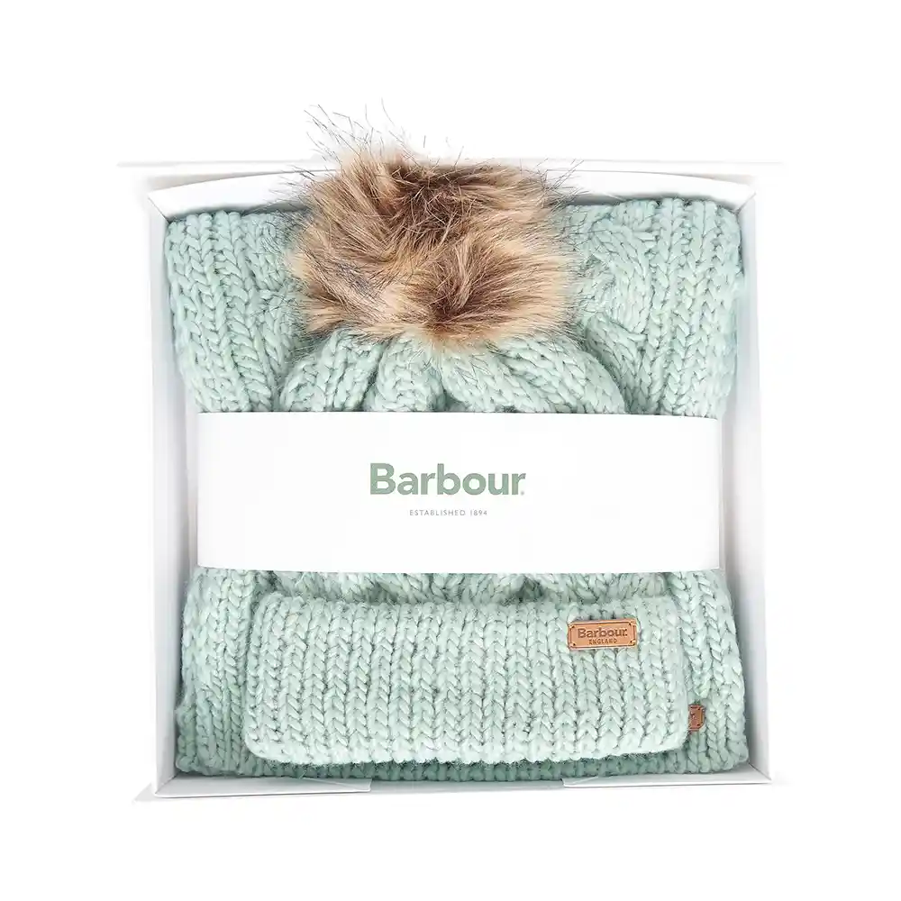 Barbour Ladies Penshaw Gift Set Soft Mint