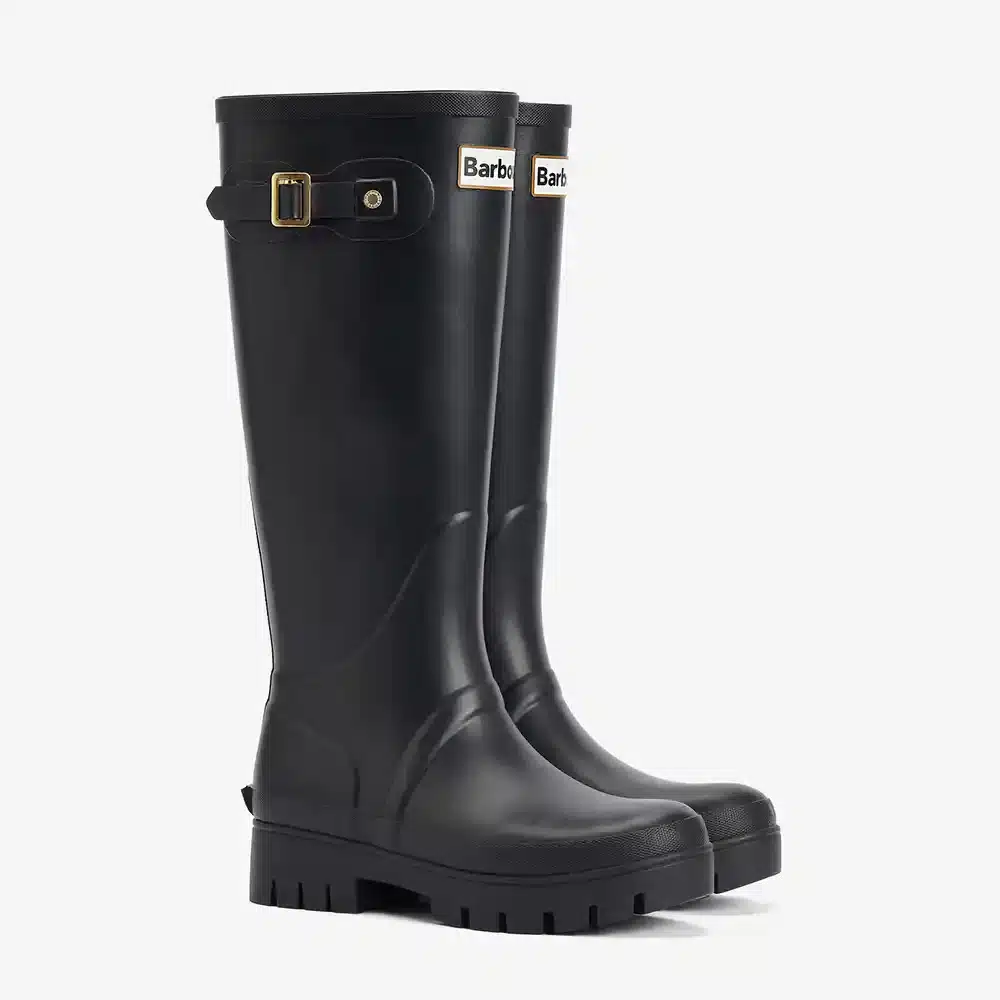 Barbour Ladies Snowdon Tall Wellington Boots Black