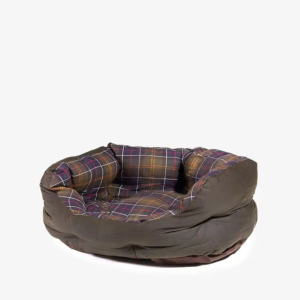 Barbour Wax Cotton Dog Bed Classic Olive