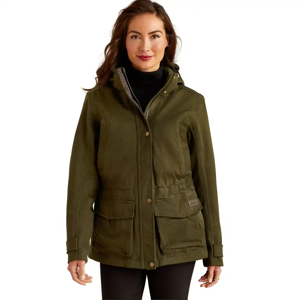 Ariat Ladies Rhodium Waterproof Insulated Parka Coat Rosin