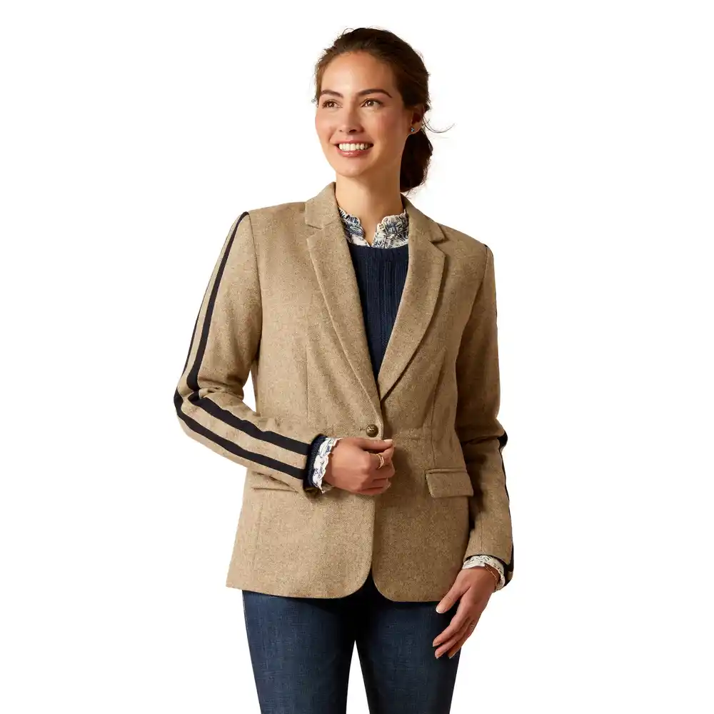 Ariat Ladies Dornie Blazer Camel Herringbone