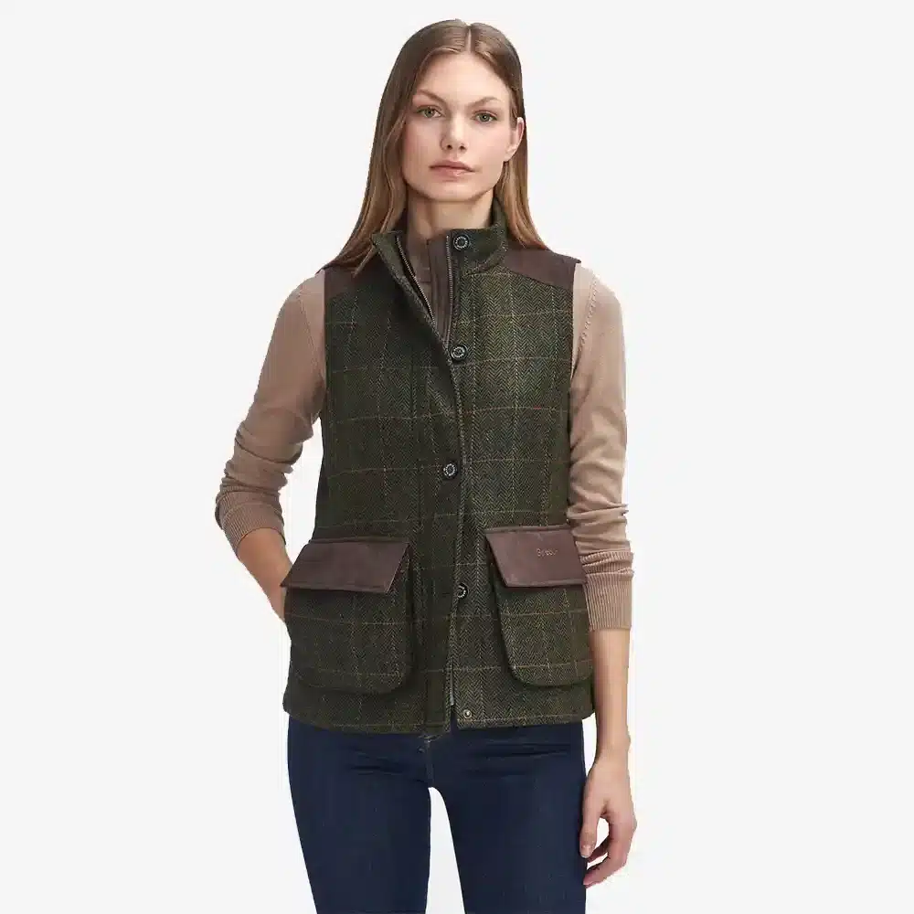 Barbour Ladies Glades Wool Gilet Spiced Pumpkin