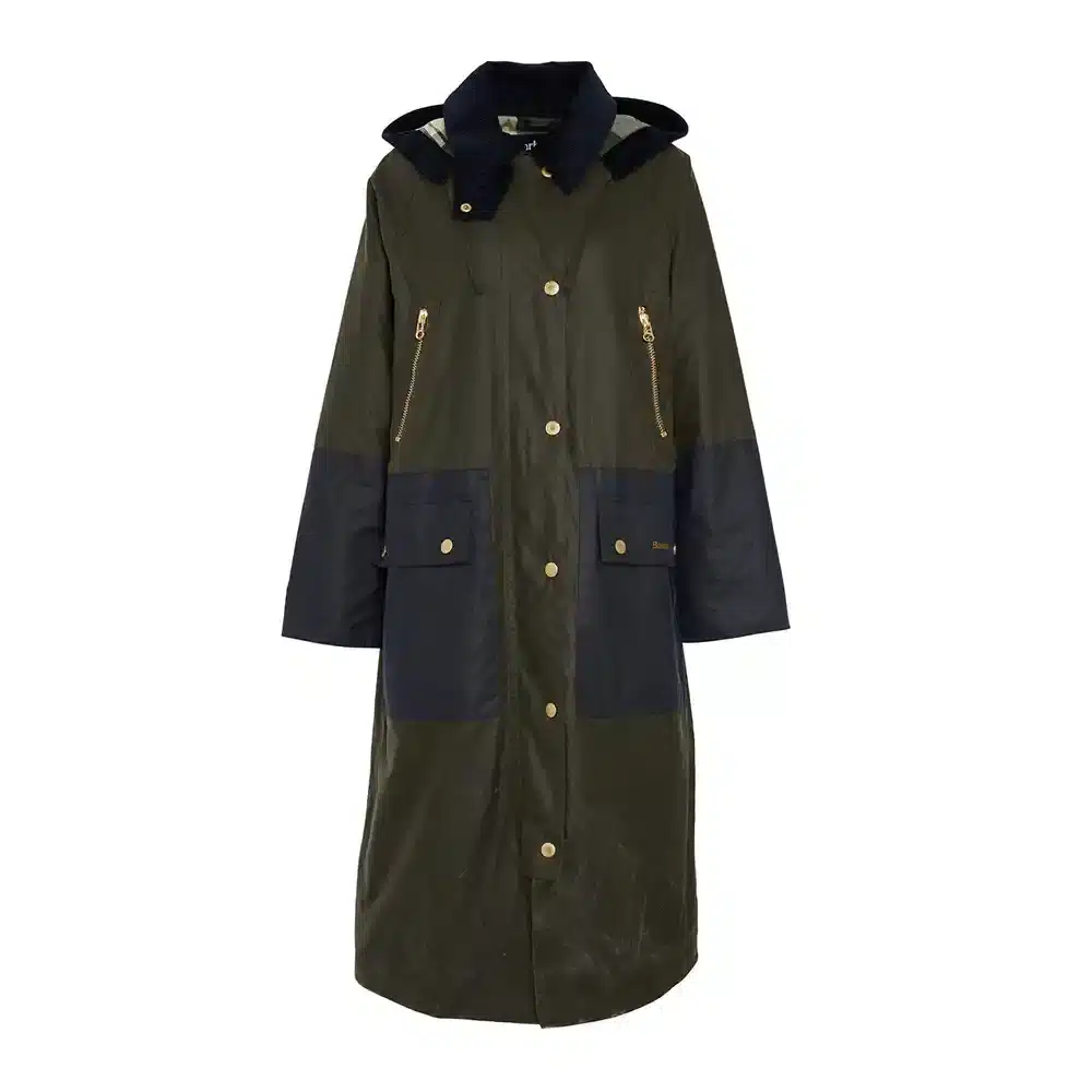 Barbour Ladies Carolyn Wax Jacket Archive Olive/Ancient Tartan