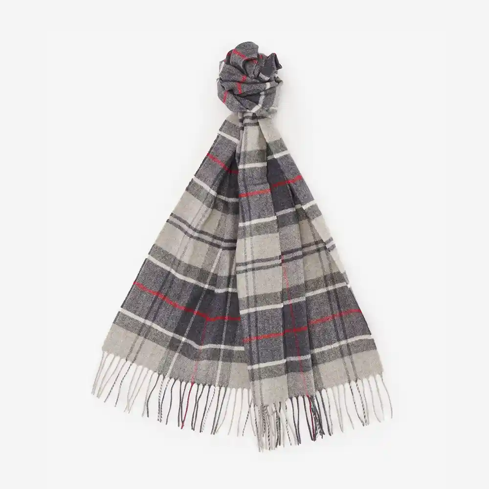 Barbour Yaxley Tartan Scarf Blue Granite
