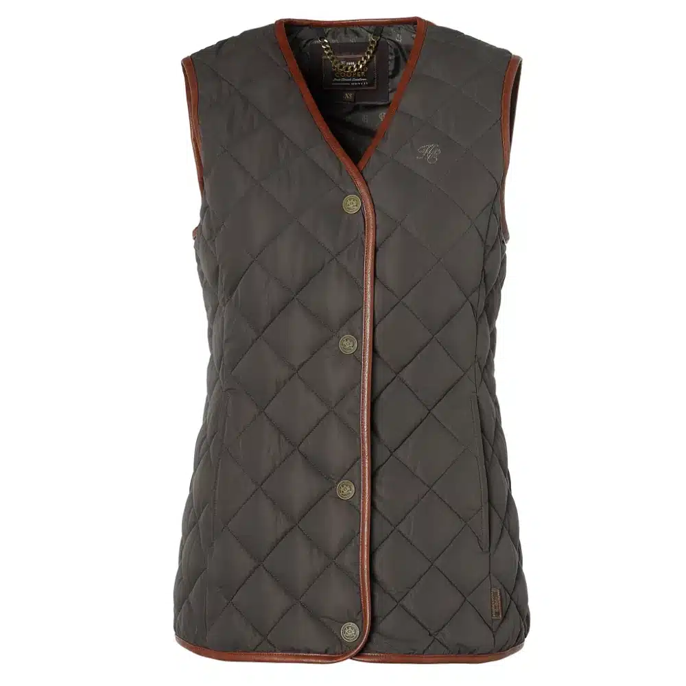 Holland Cooper Ladies Adlestrop Gilet Dark Olive