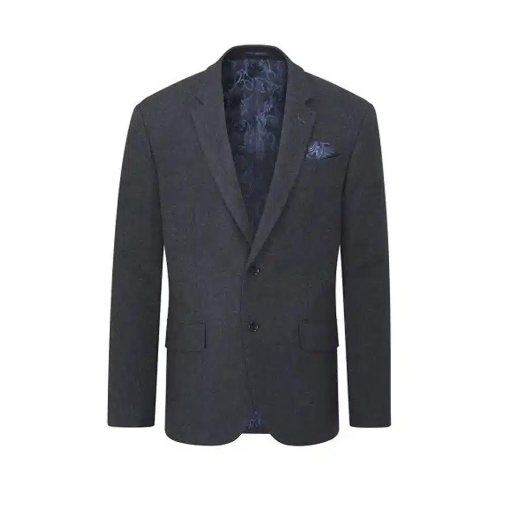 Alan Paine Mens Surrey Tweed Lined Blazer Blue