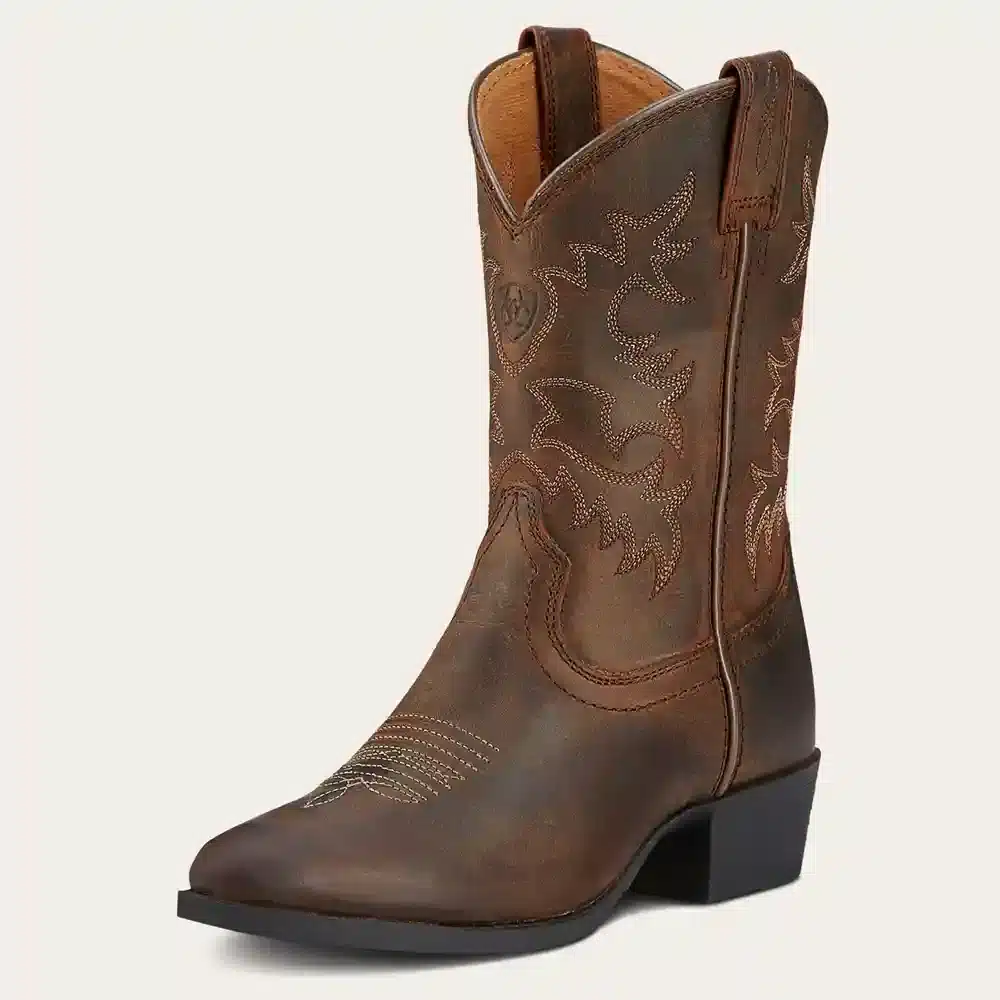 Ariat Youth Heritage Western Boots Distressed Brown