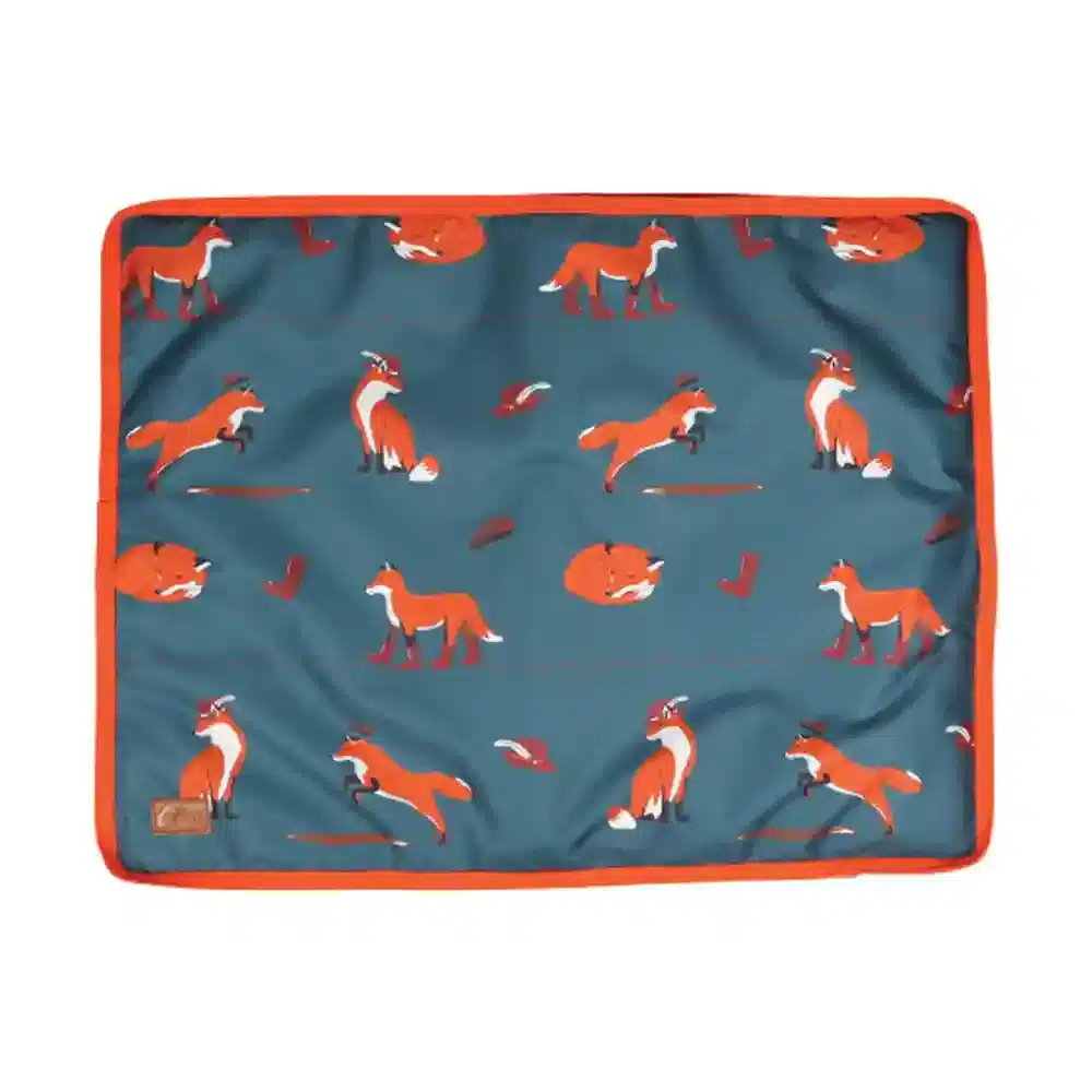 Benji Flo Frivolous Fox Dog Bed Green Red Pumpkin