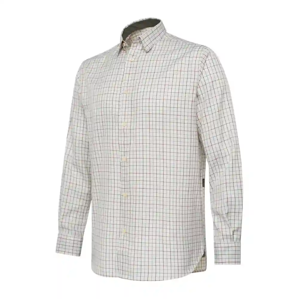 Beretta Mens Charlow Long Sleeve Shirt Ivory_Blue Check