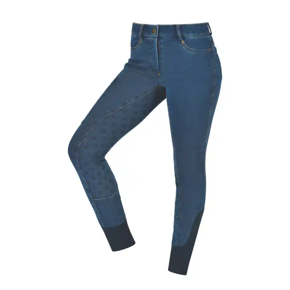Dublin Childrens Shona Denim Full Seat Breech Light Blue Denim