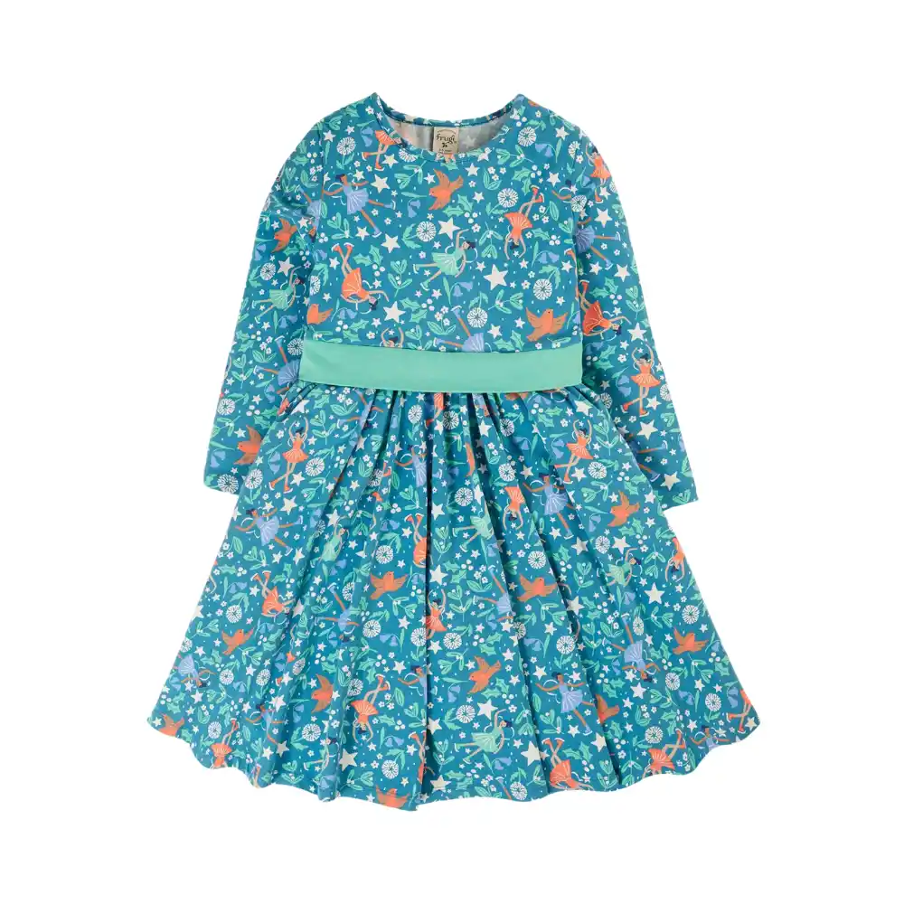 Frugi Childrens Party Skater Dress Enchanted Forest