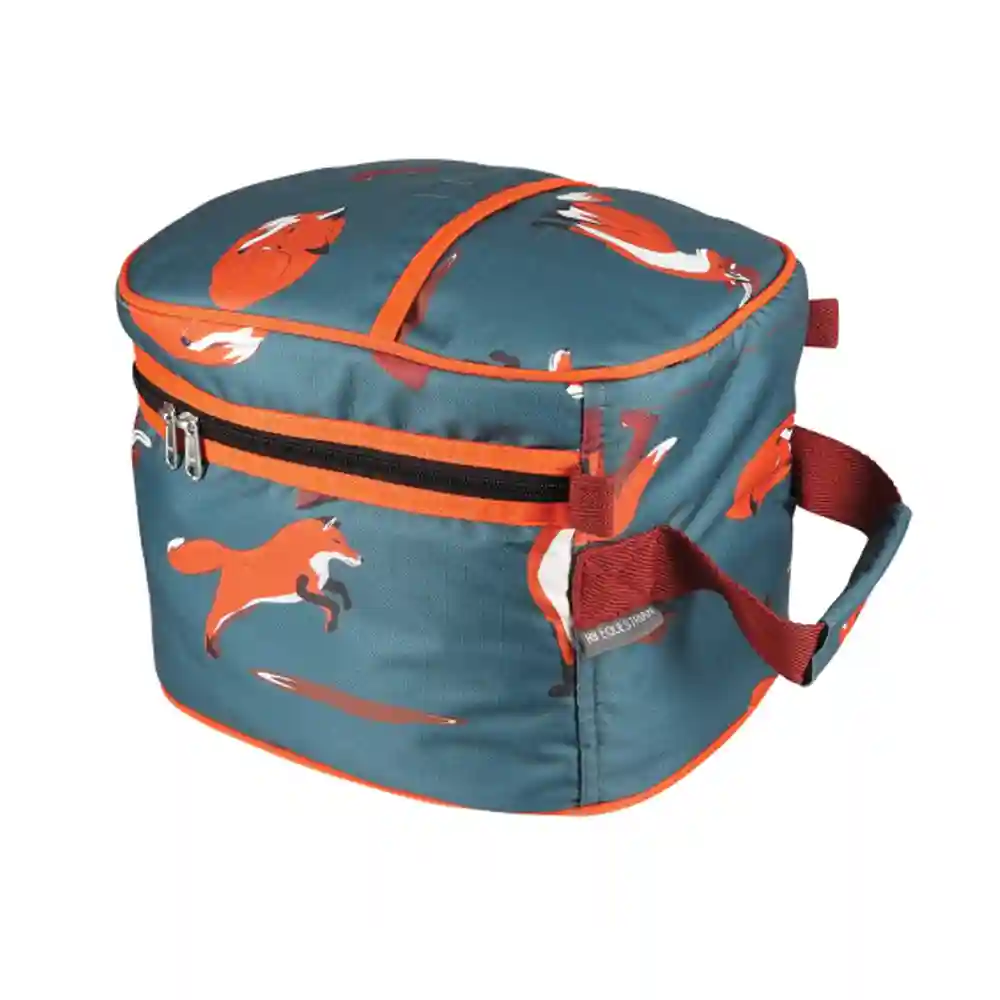 Hy Equestrian Frivolous Fox Hat Bag Green Red Pumpkin