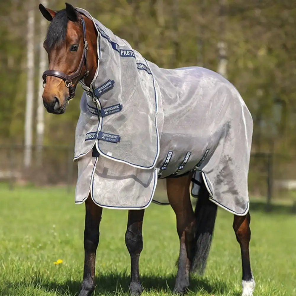 Rambo Protector Plus Fly Rug Silver Navy White Beige