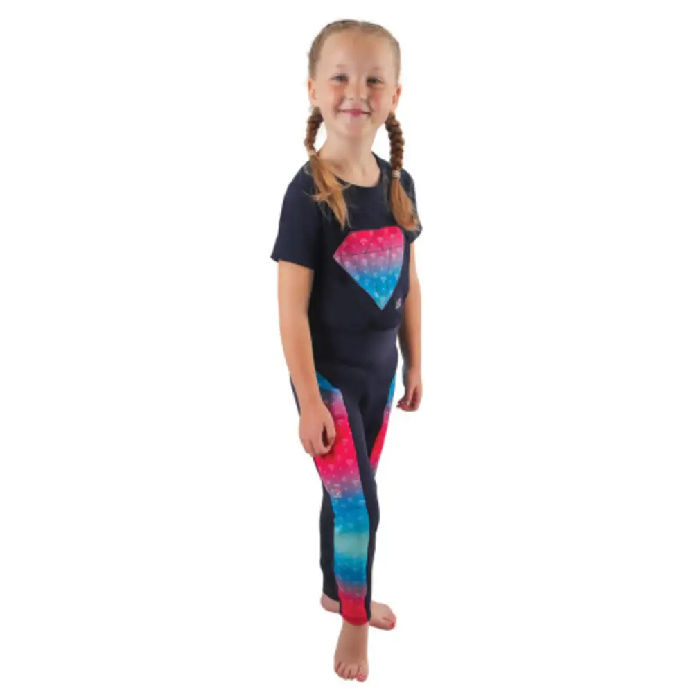 Little Rider Childrens Dazzling Diamond Riding Tights Navy