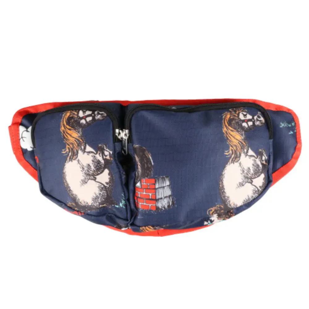 Hy Thelwell Collection Practice Makes Perfect Bum Bag Navy Red
