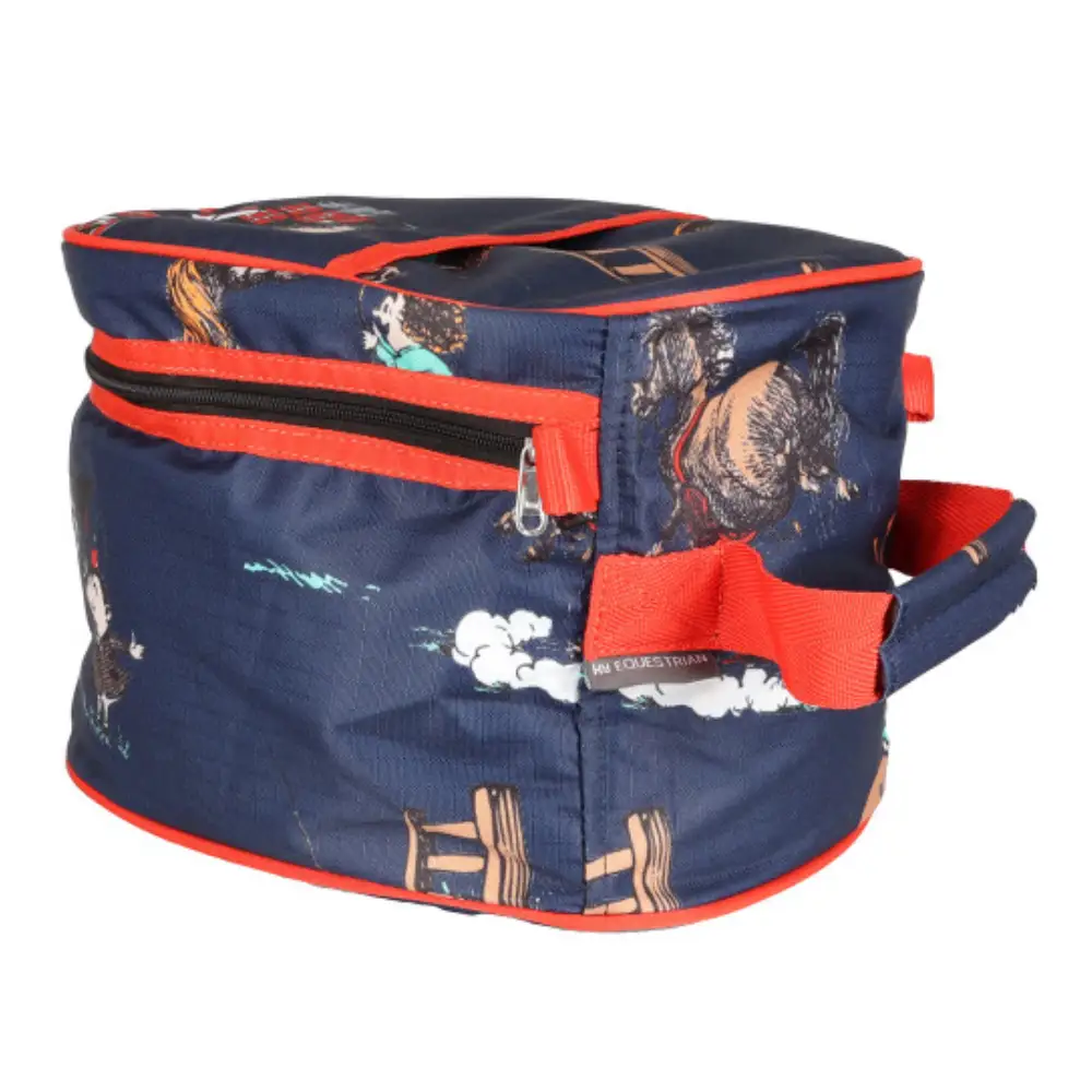 Hy Thelwell Collection Practice Makes Perfect Hat Bag Navy Red