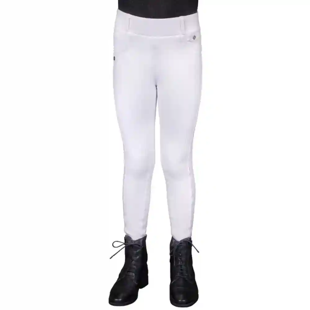 QHP Childrens Juliet Full Seat Winter Riding Tights White