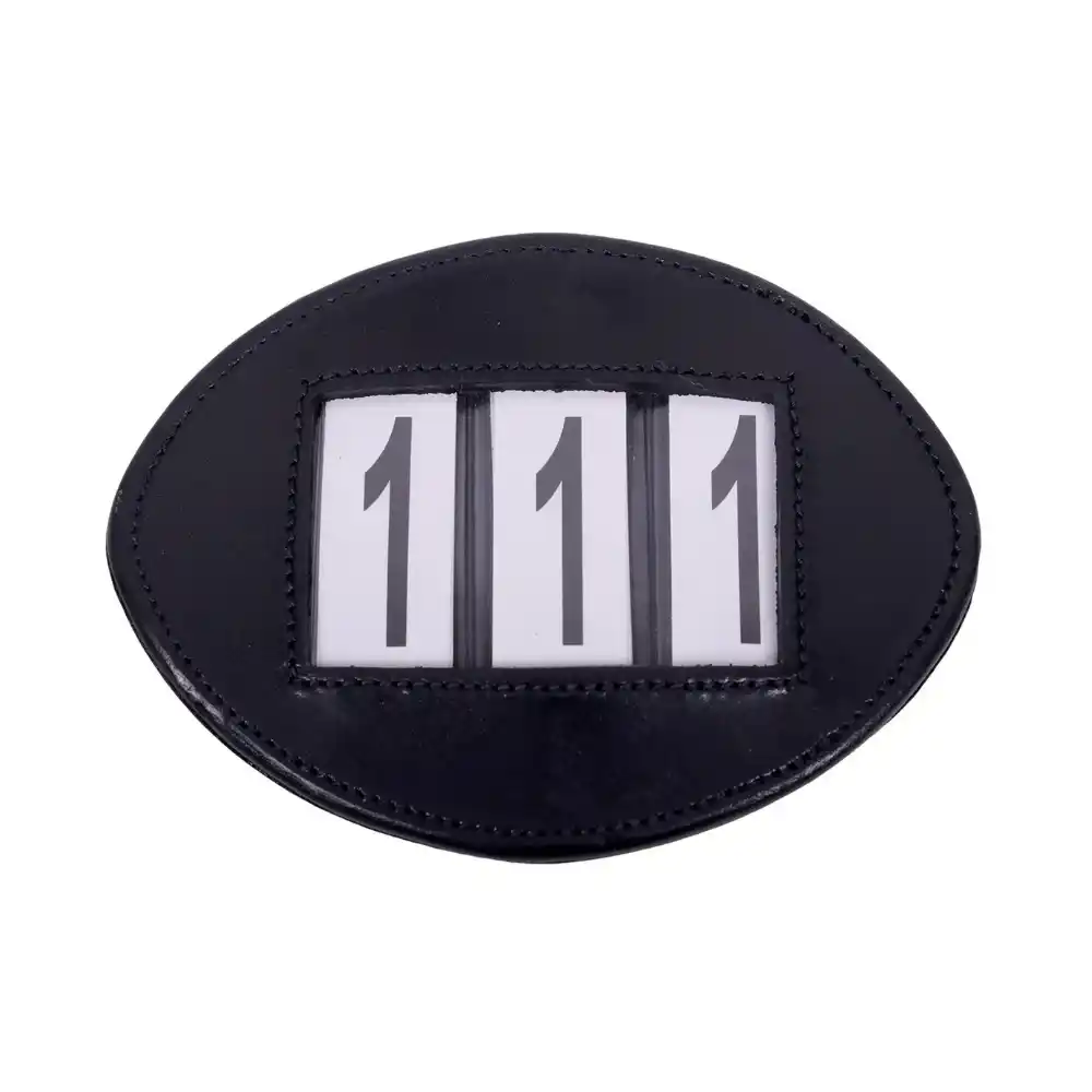 QHP Number Holder Modeste Oval Black