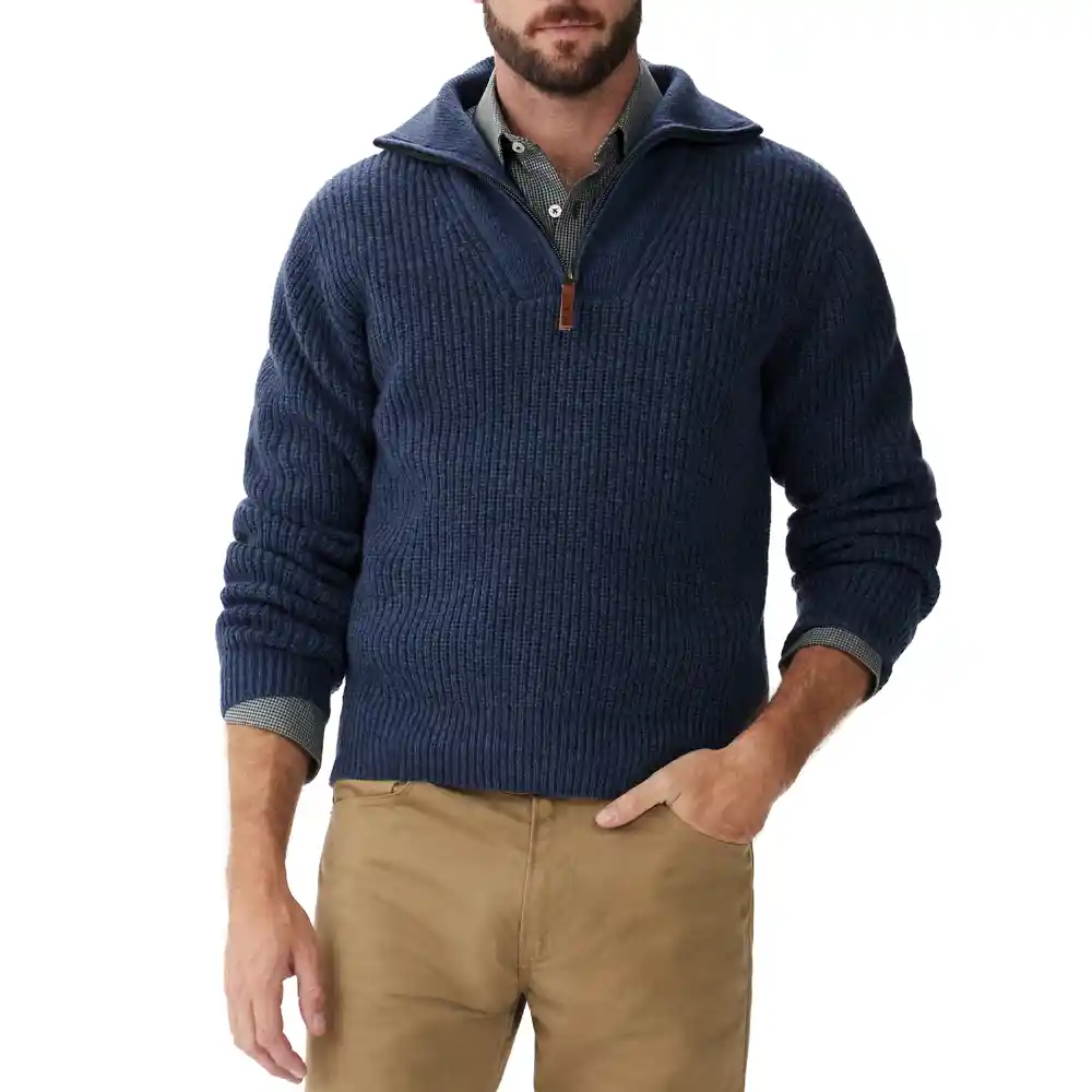 R.M.Williams Mens Kapunda Sweater Dark Indigo
