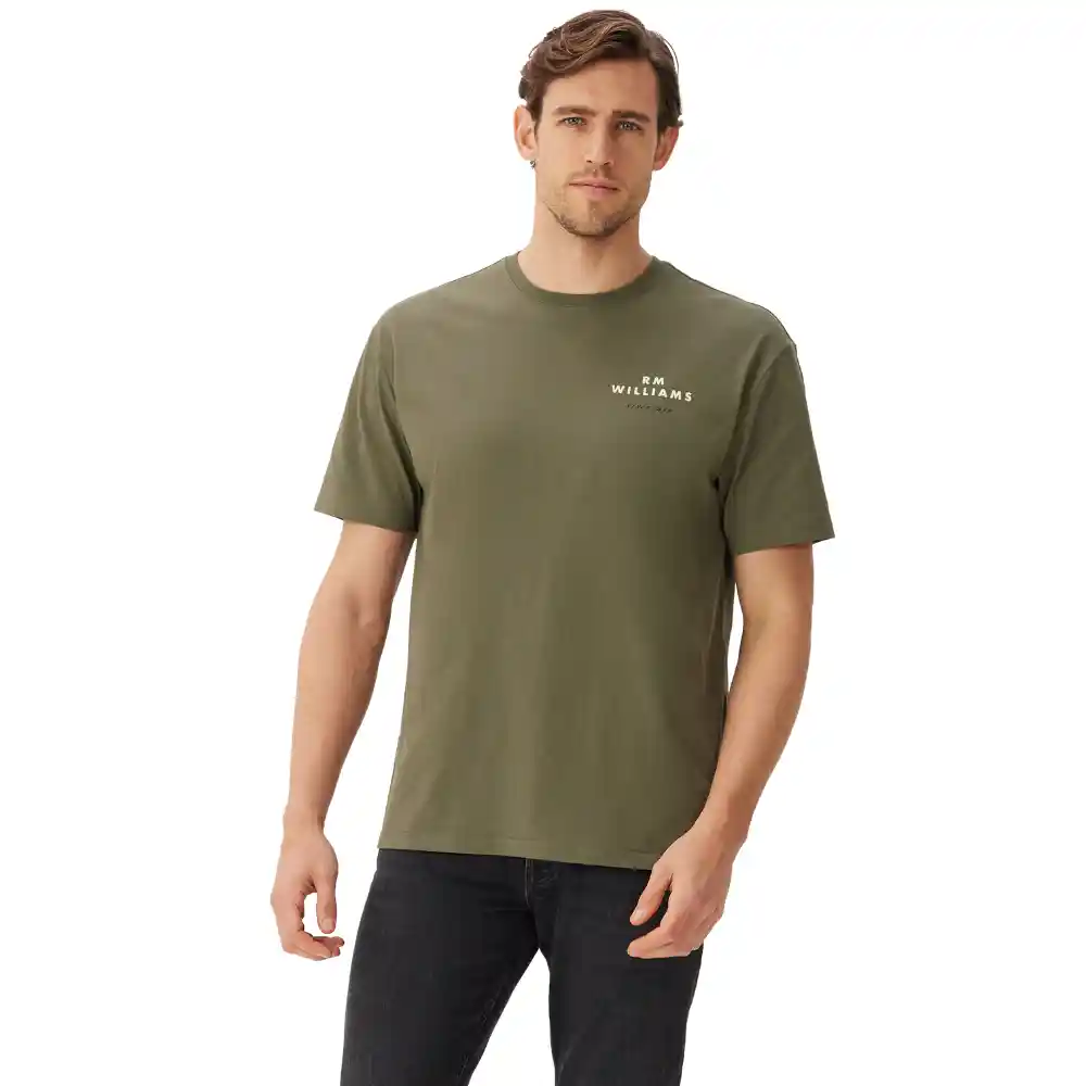 R.M.Williams Mens Minimal Tee Military