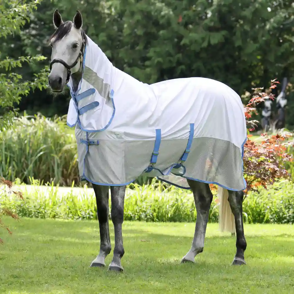 Shires Tempest Original Fly Mesh Combo Fly Rug Sky