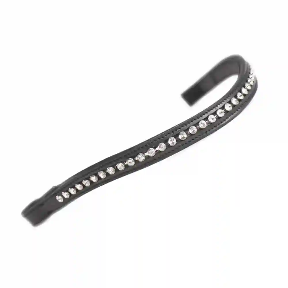 Shires Velociti Gara Large Diamante Browband Black Clear