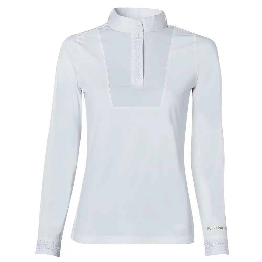 Holland Cooper Ladies Gatcombe Long Sleeve Show Shirt White