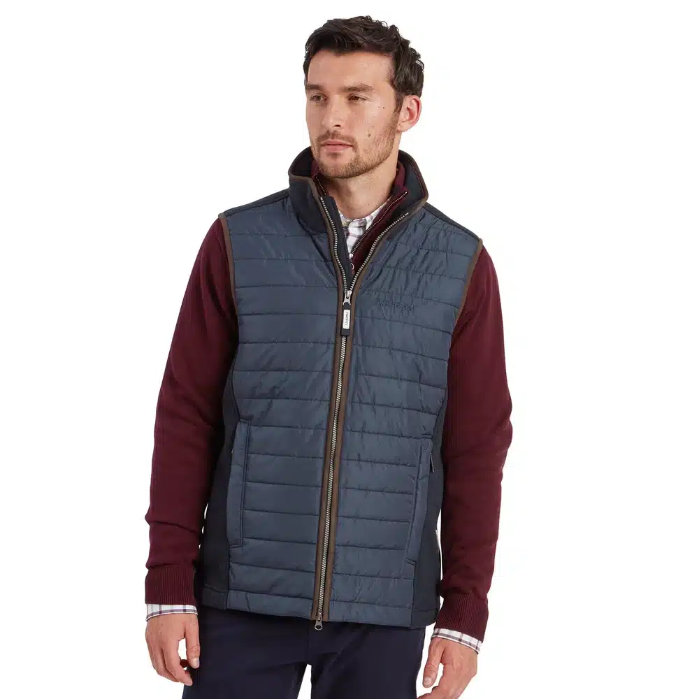 Schoffel Mens Oakham Hybrid Gilet Petrol Blue