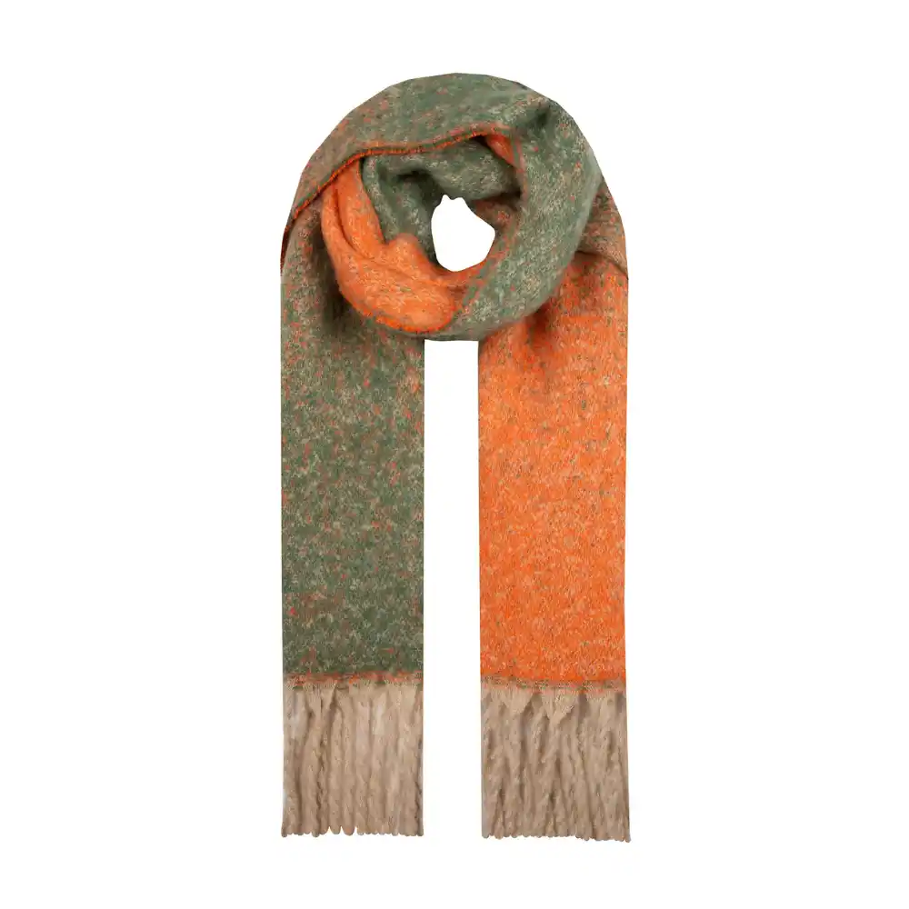 Dents Ladies Reversible Ombre Blanket Scarf Orange