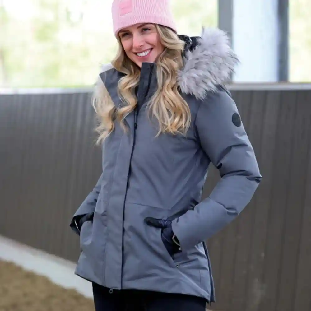 EqueTech Ladies Stratus Padded Waterproof Jacket Graphite