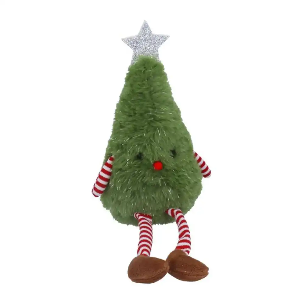Gisela Graham Fabric Christmas Tree Man Shelf Sitter