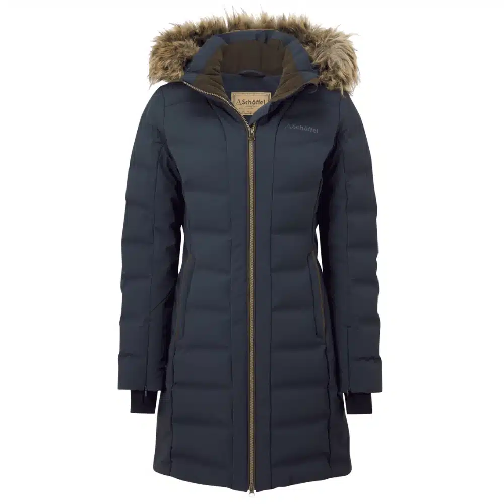 Schoffel Ladies Hurlingham Waterproof Down Coat Navy