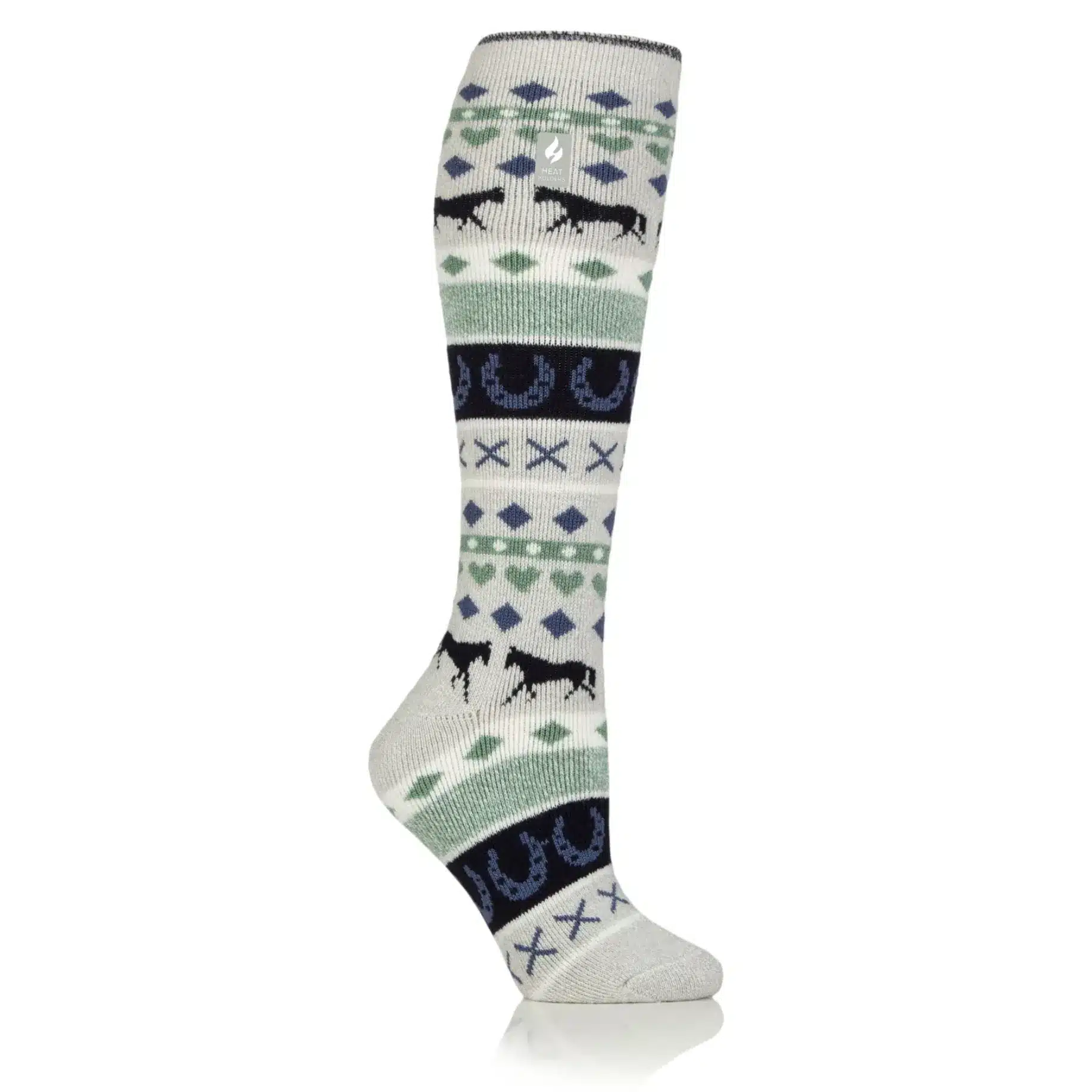 Heat Holders Ladies Banbury Equestrian Lite Long Socks Grey