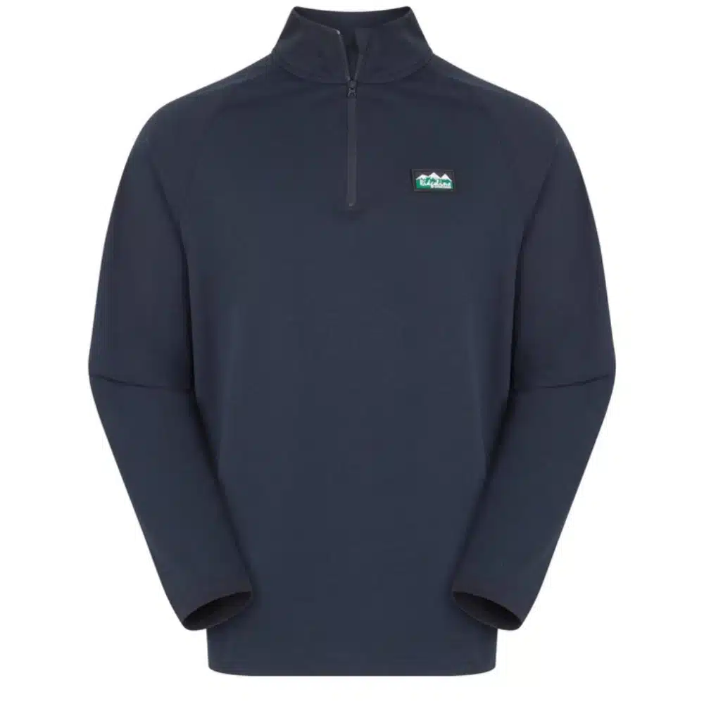 Ridgeline Mens Baseline Pull On Zip Top Navy Marl