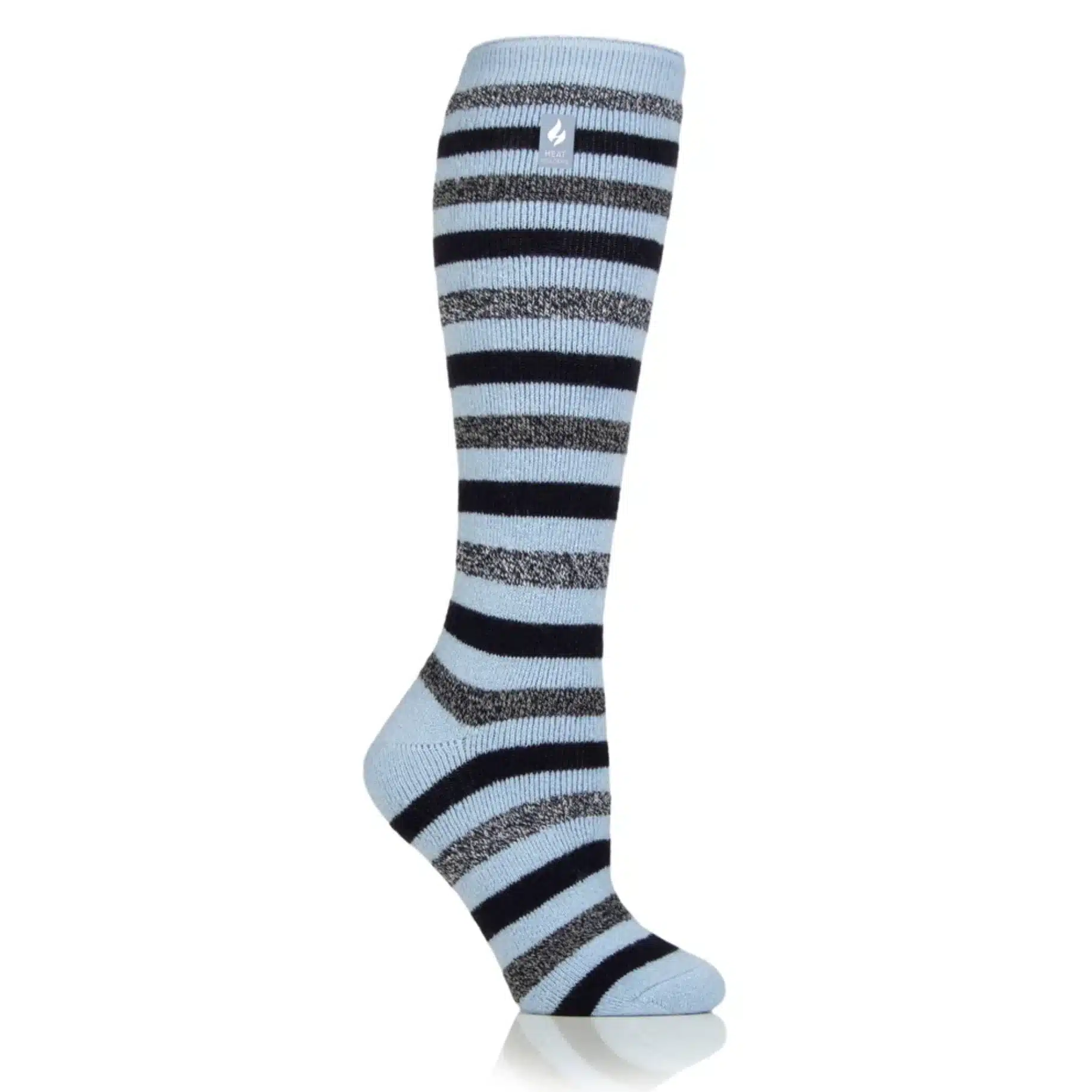 Heat Holders Ladies Grafton Equestrian Lite Long Socks Sky Stripe