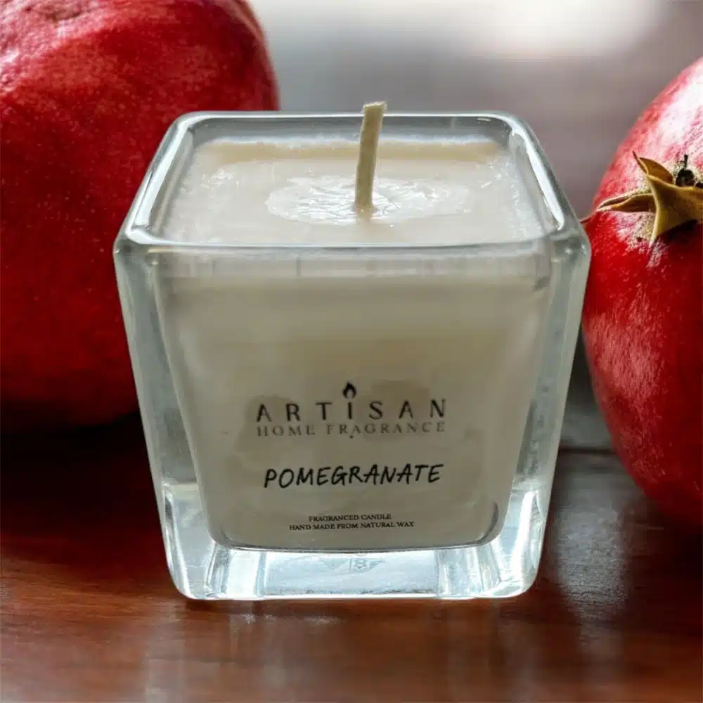Artisan Home Fragrance Pomegranate Small Cube Candle