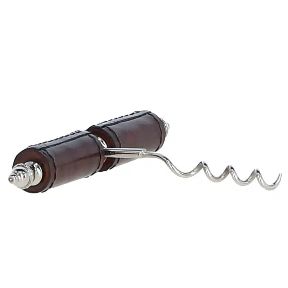 Ashwood Luxury Leather Handled Cork Screw Chestnut