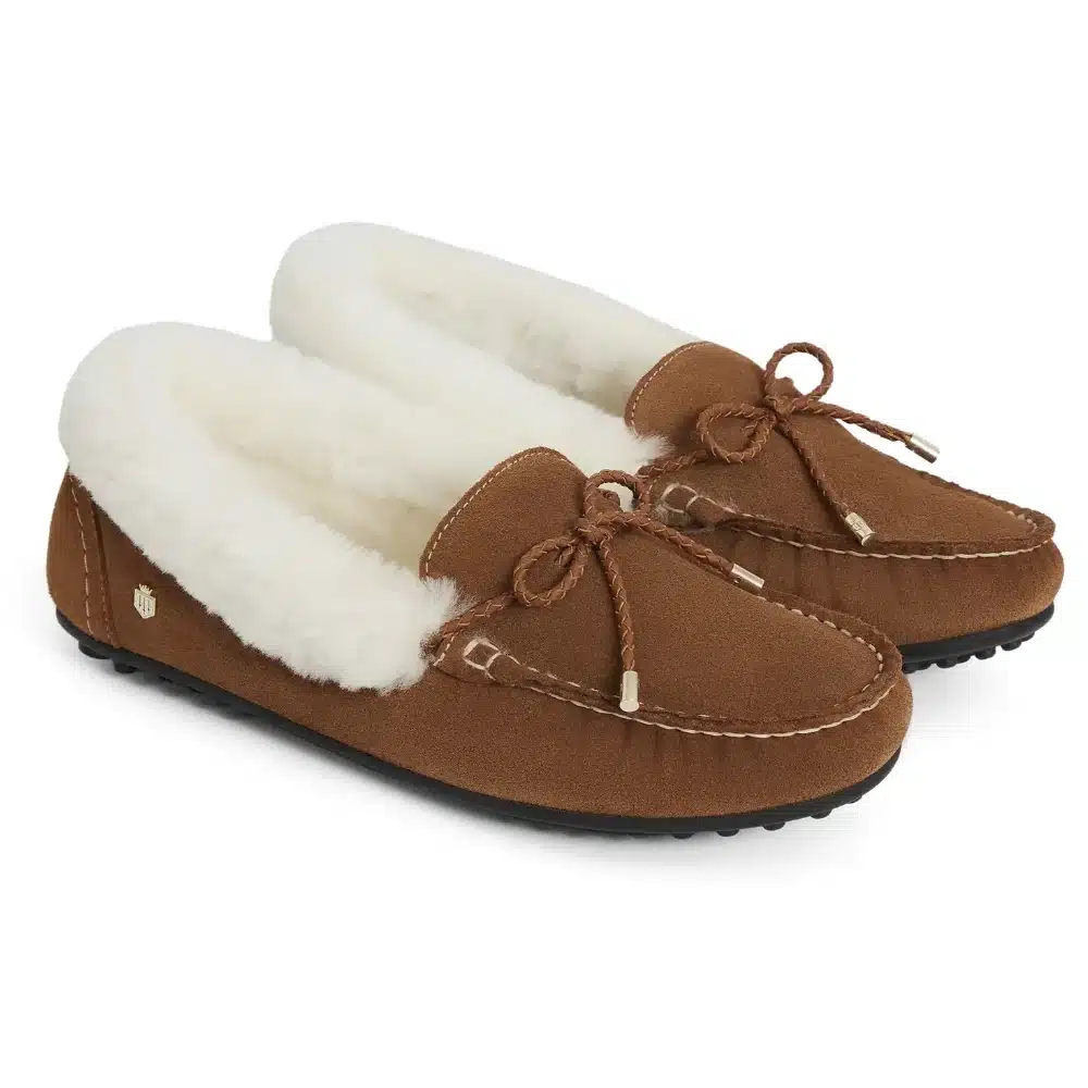 Fairfax & Favor Ladies Henley Slipper Tan Suede