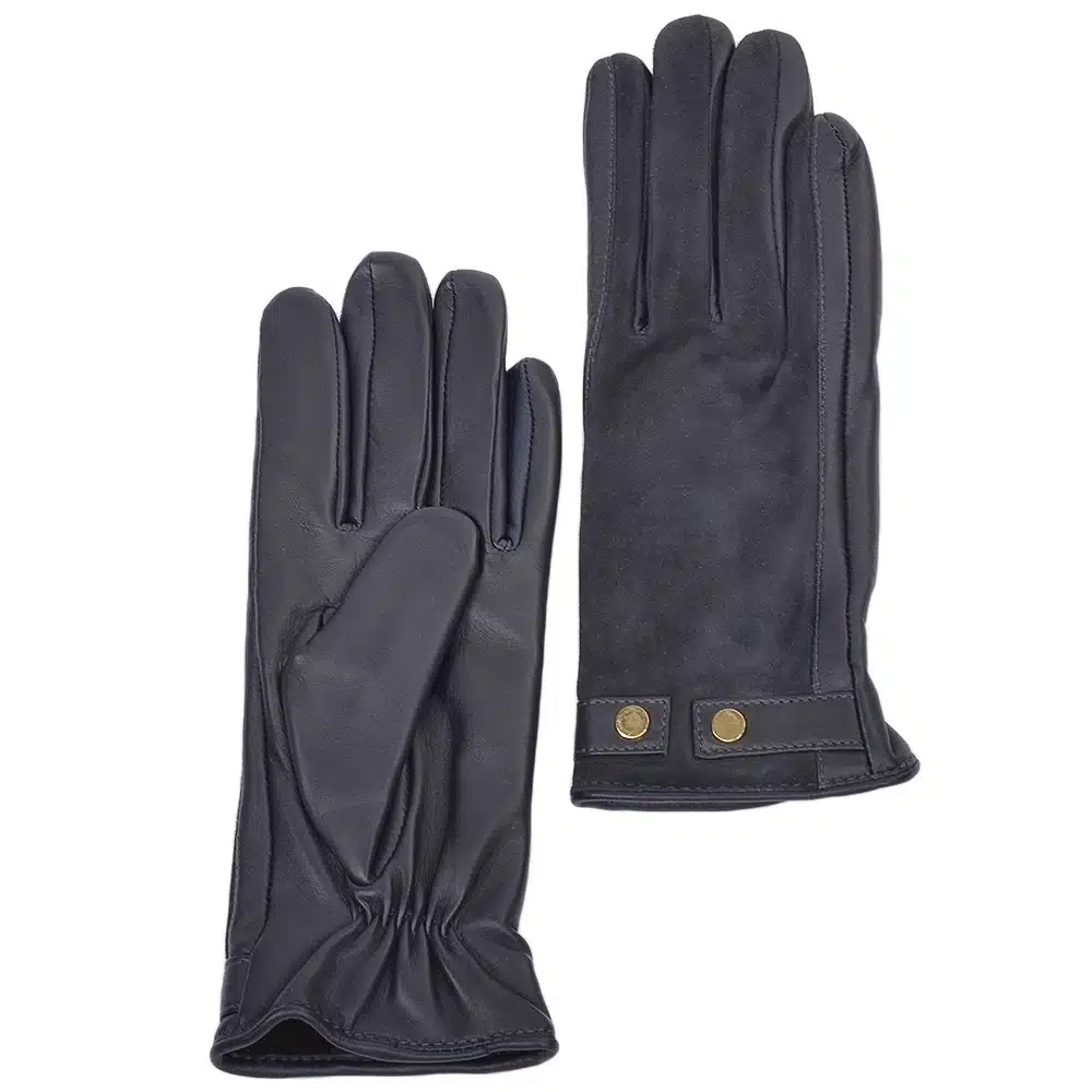 Ashwood Ladies Suede And Leather Gloves Navy