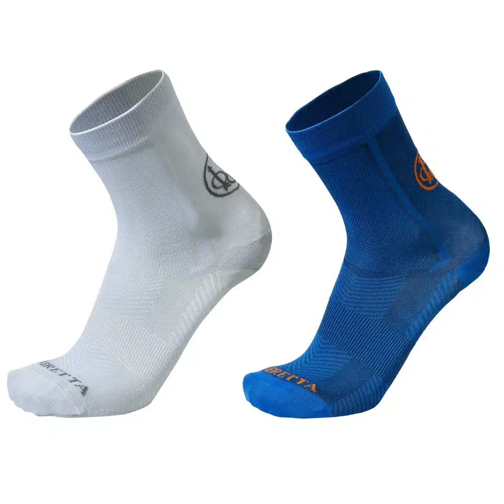 Beretta Mens Short Shooting Socks White & Blue