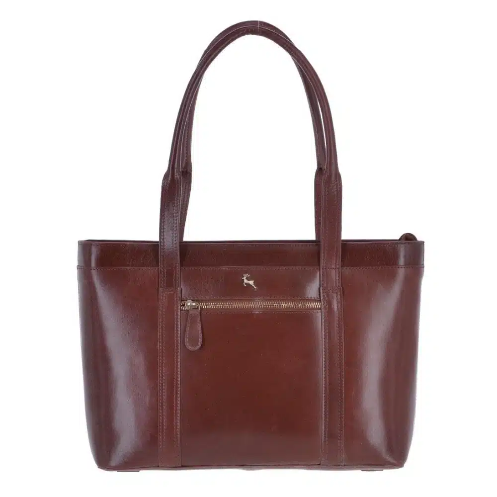 Ashwood Vegetable Tanned Leather Handbag Chestnut