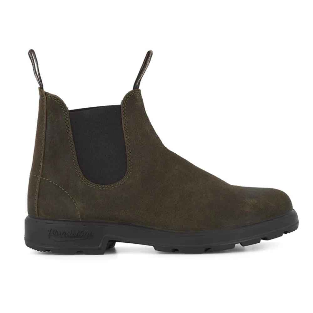 Blundstone 1615 Unisex Chelsea Boot Dark Olive Suede