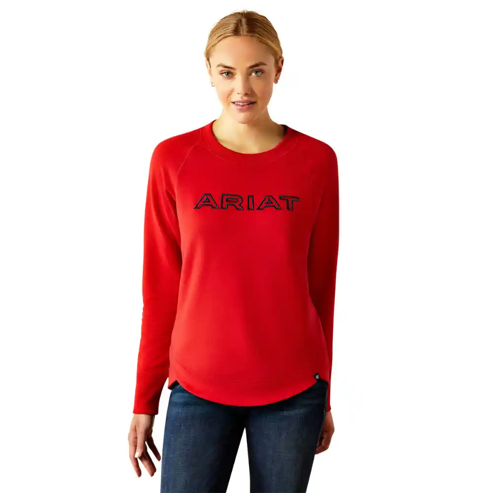 Ariat Ladies Benicia Team Sweatshirt Weg Red
