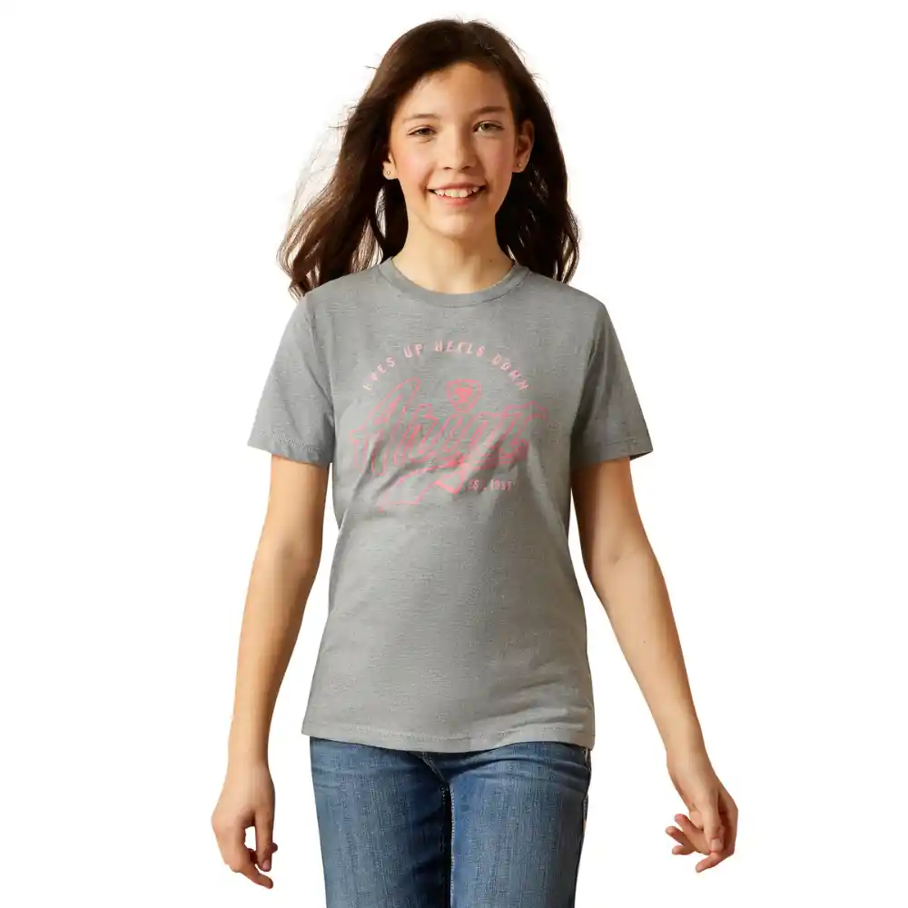 Ariat Youth Heels Down Short Sleeve T Shirt Ice Berg