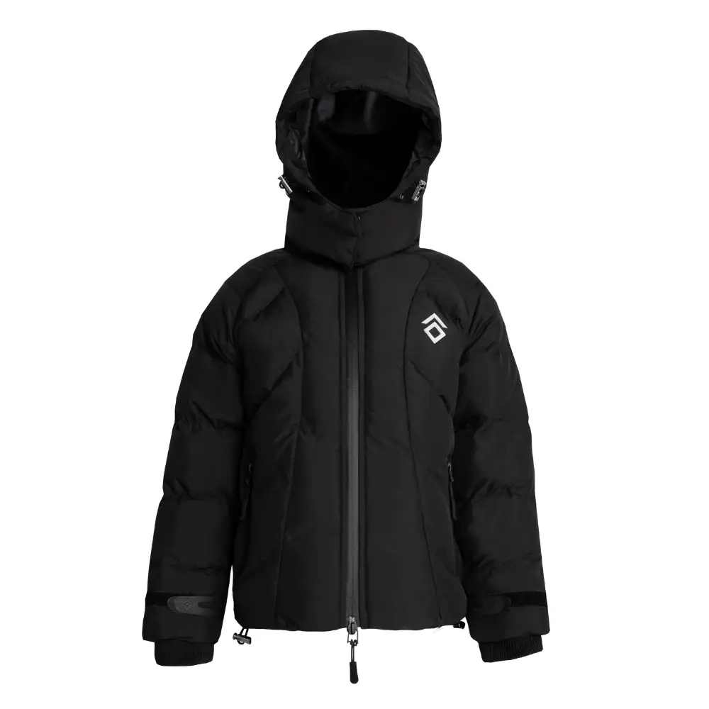 Aztec Diamond Black Puffer Jacket Black
