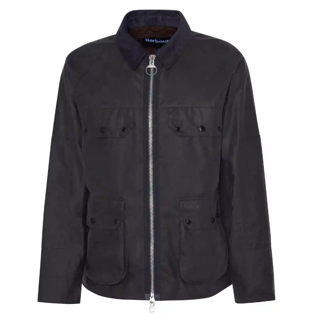 Barbour Mens Re-Engineered Short Bedale Wax Jacket Charcoal