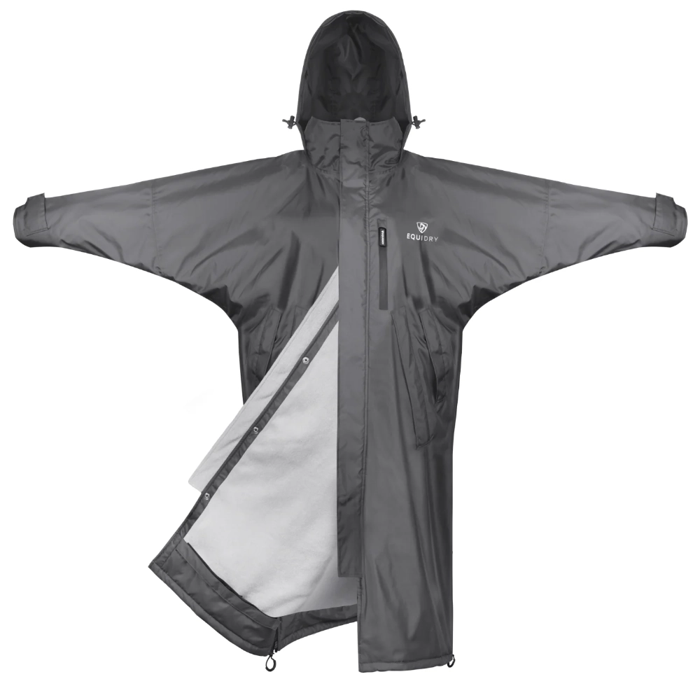 EquiDry Pro Ride Evolution Lite Waterproof Riding Coat Charcoal/Grey
