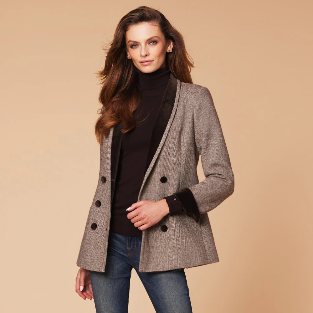 Hunt & Hall Ladies Hamilton Velvet Trim Blazer