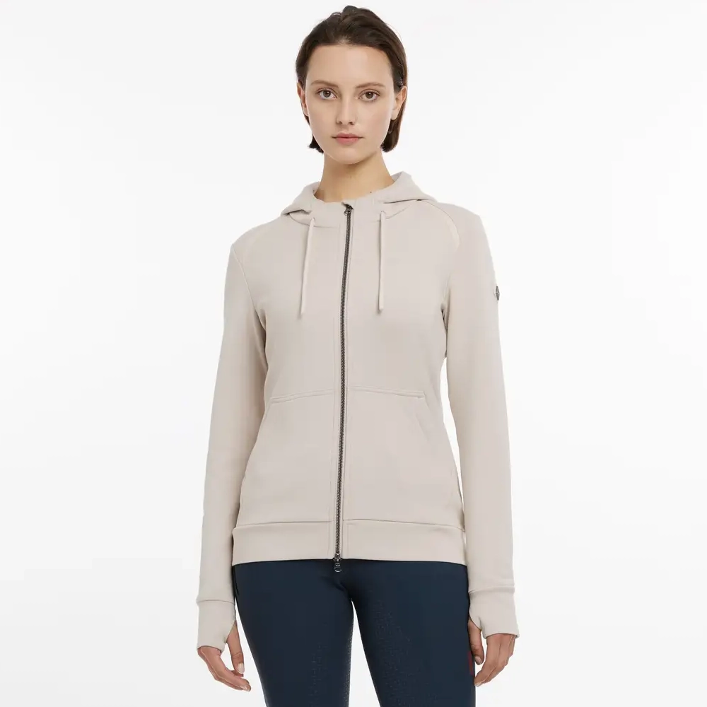 LeMieux Ladies Tabi Tech Zip Through Hoodie Stone