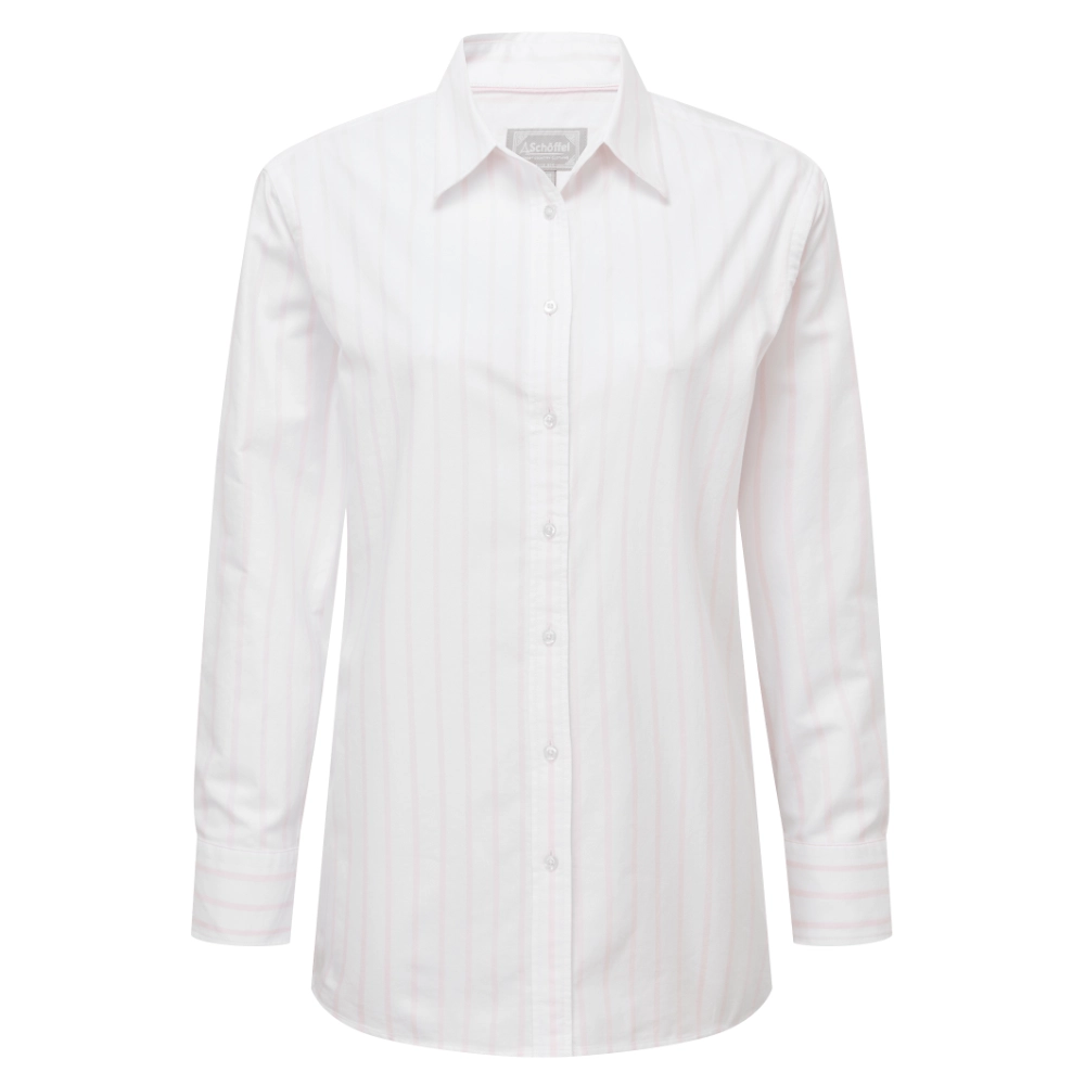 Schoffel Ladies Walberswick Oxford Shirt Pink Stripe